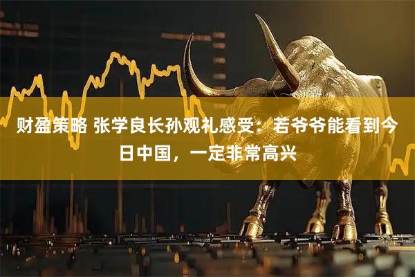 财盈策略 张学良长孙观礼感受：若爷爷能看到今日中国，一定非常高兴